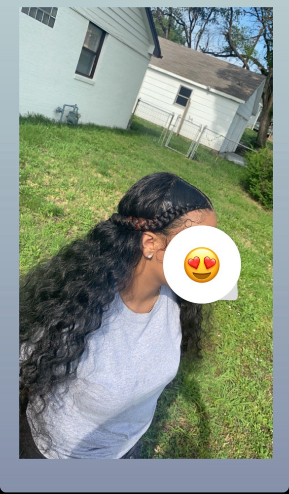 2 Braids With quickweave Curly at BraidsByJinece in Wichita, KS