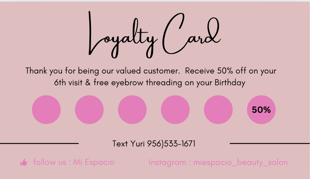 Loyalty Card 50%off
