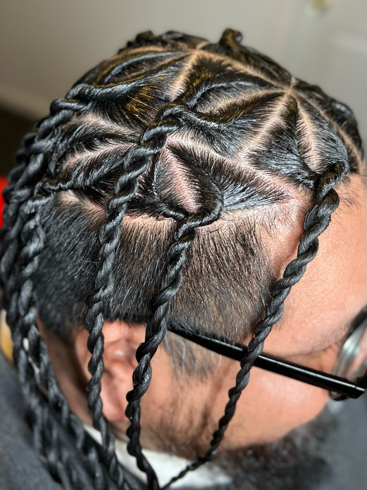 Two Strand Twists (Man Bun Cut)