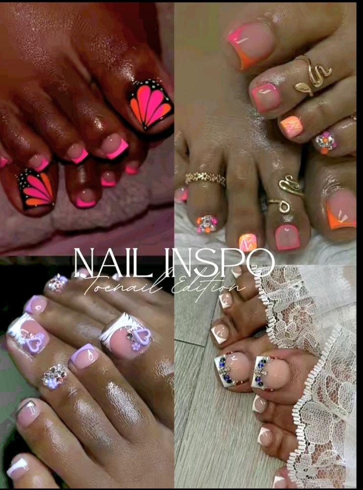Acrylic Toes w/art Inspo at LuX Beauty Suite in Indianapolis, IN