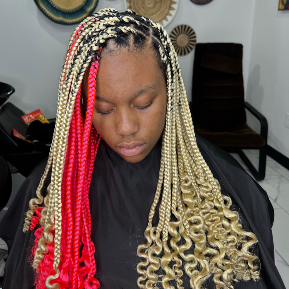 Medium Knotless Box Braids at Braid Work in Plano, TX
