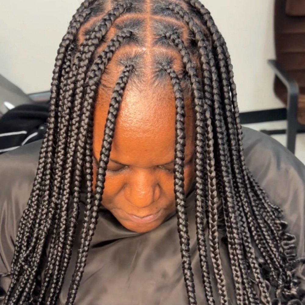 Medium Knotless Box Braids at Braid Work in Plano, TX