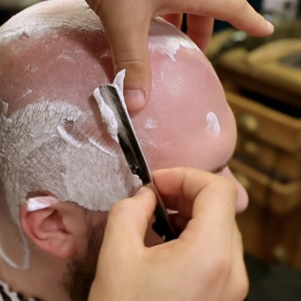 Straight Razor Head Shave at Crew B'S Cuts in Findlay, OH