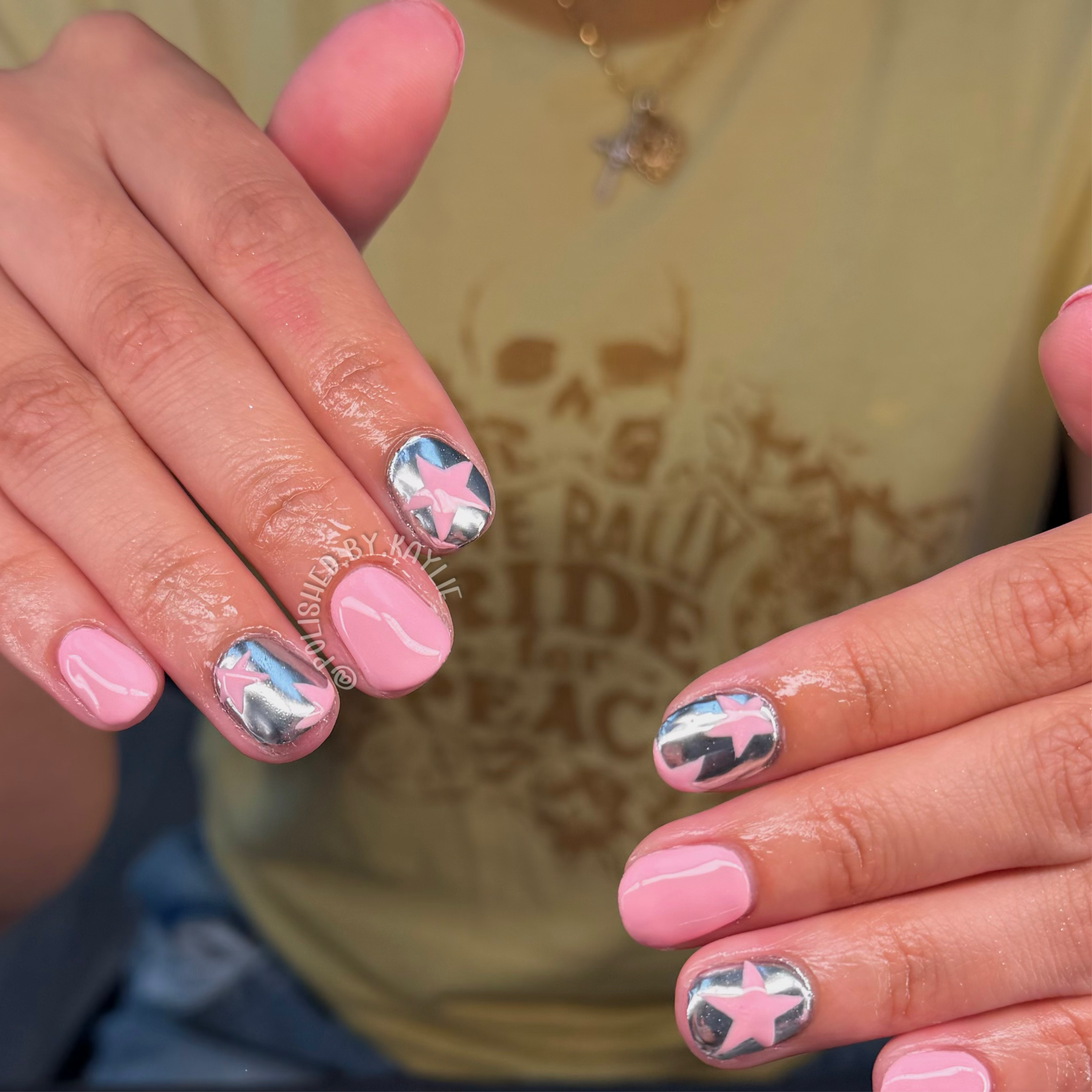 Builder Gel Mani W/ Minimal Design at Fig + Poppy Beauty Studio in Leominster, MA