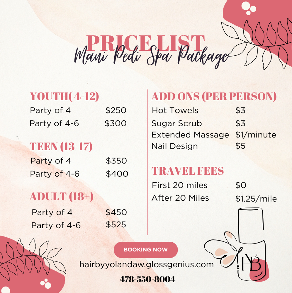 Mani Pedi Spa Package at Hair By Yolanda in Macon, GA