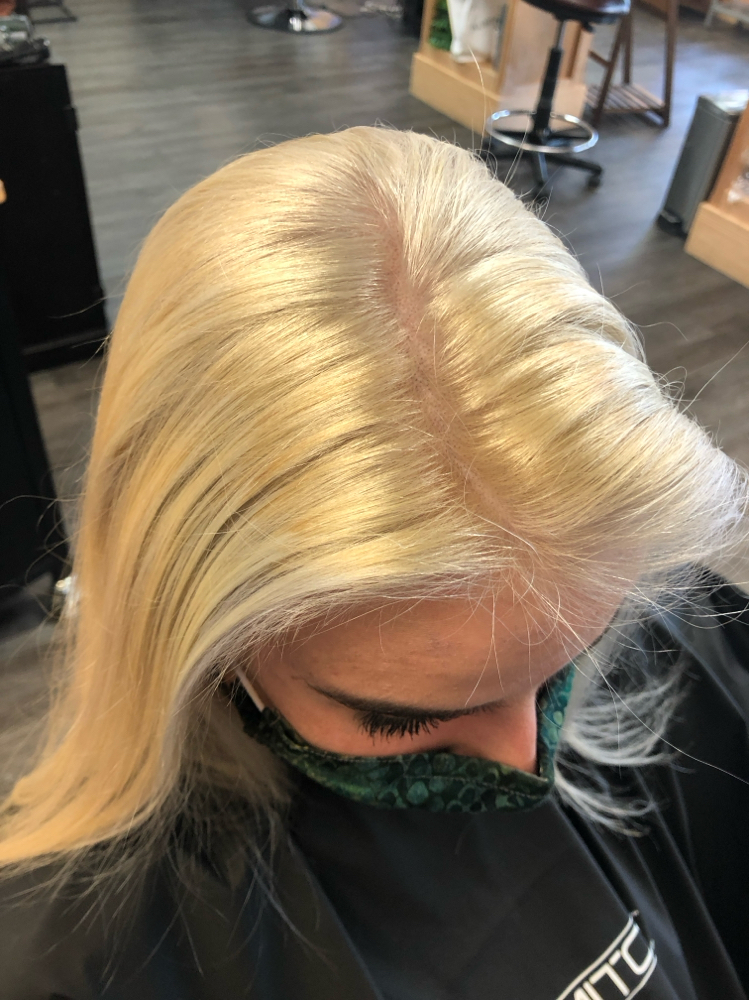 Single Process Root Retouch at The Lyons Mane Salon in Candler, NC