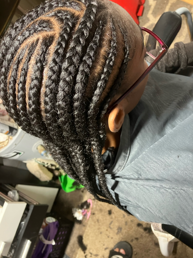 Cornrows With Mutiple Design