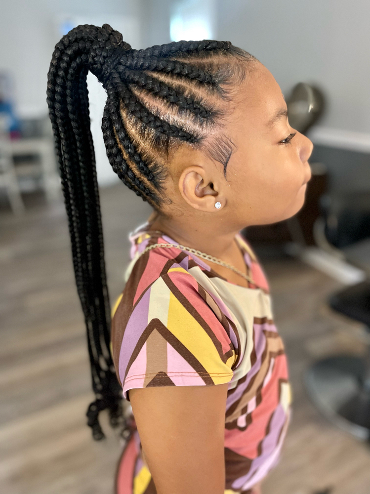 Kids Braided High Ponytail 7-11yrs