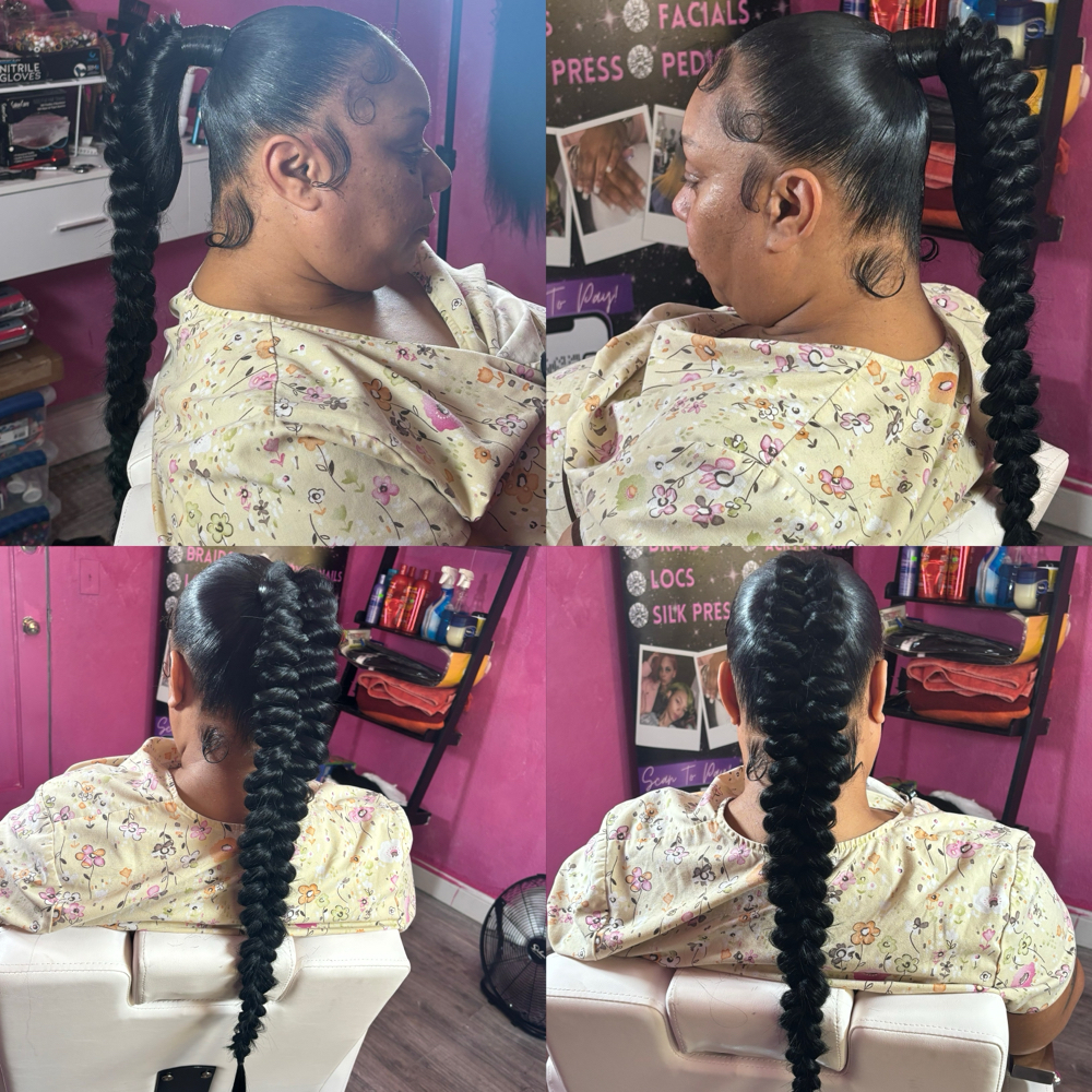 Sleek Butterfly ponytail (No Hair)