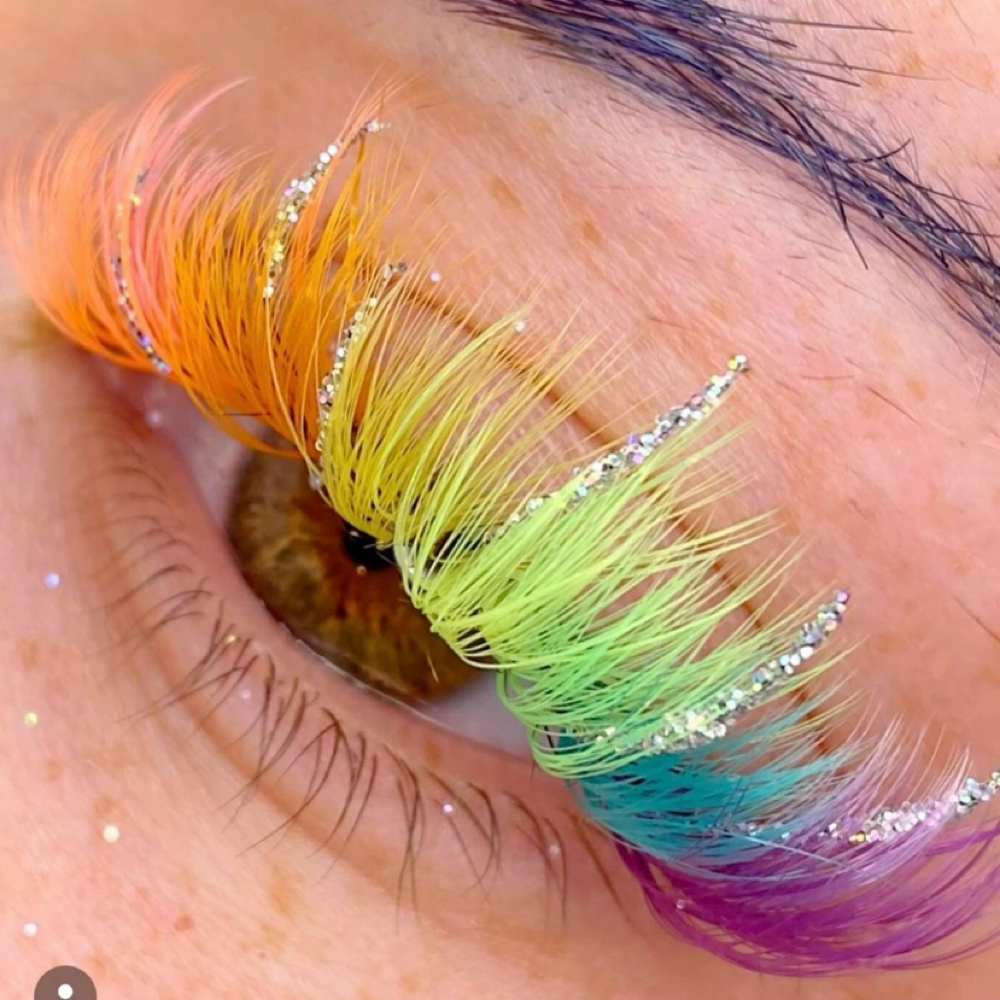 ALL colored Lash Set at Queens Beauty Bar in Indianapolis, IN