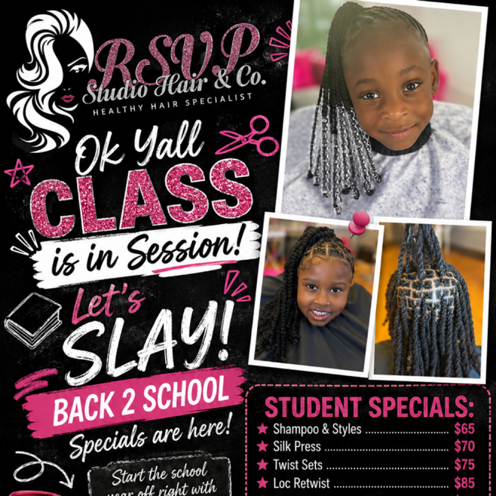 Back 2 School Specials at RSVP Studio Hair & Co in Winder, GA