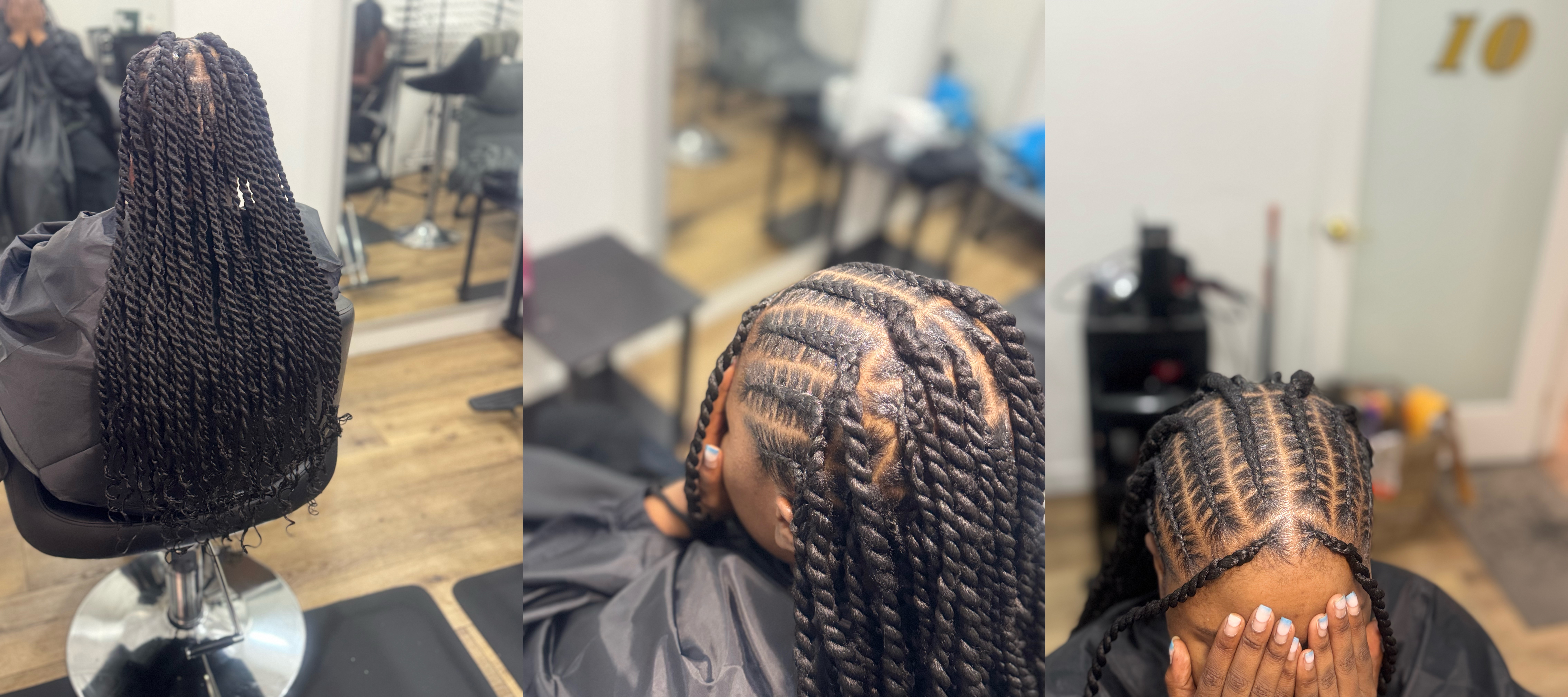 Jumbo Fulani with Senegalese Twist at Michou  HairBraiding in Anaheim, CA