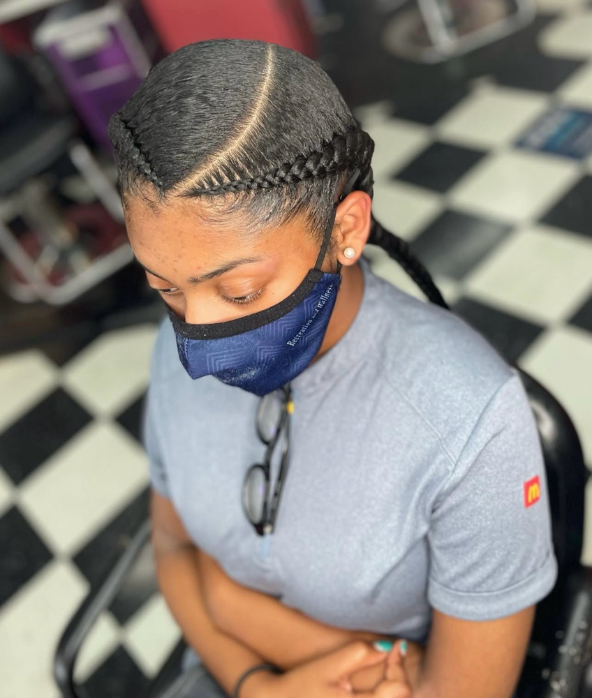 Two Feed In Braids at The Charmaine Effect in Charlotte, NC