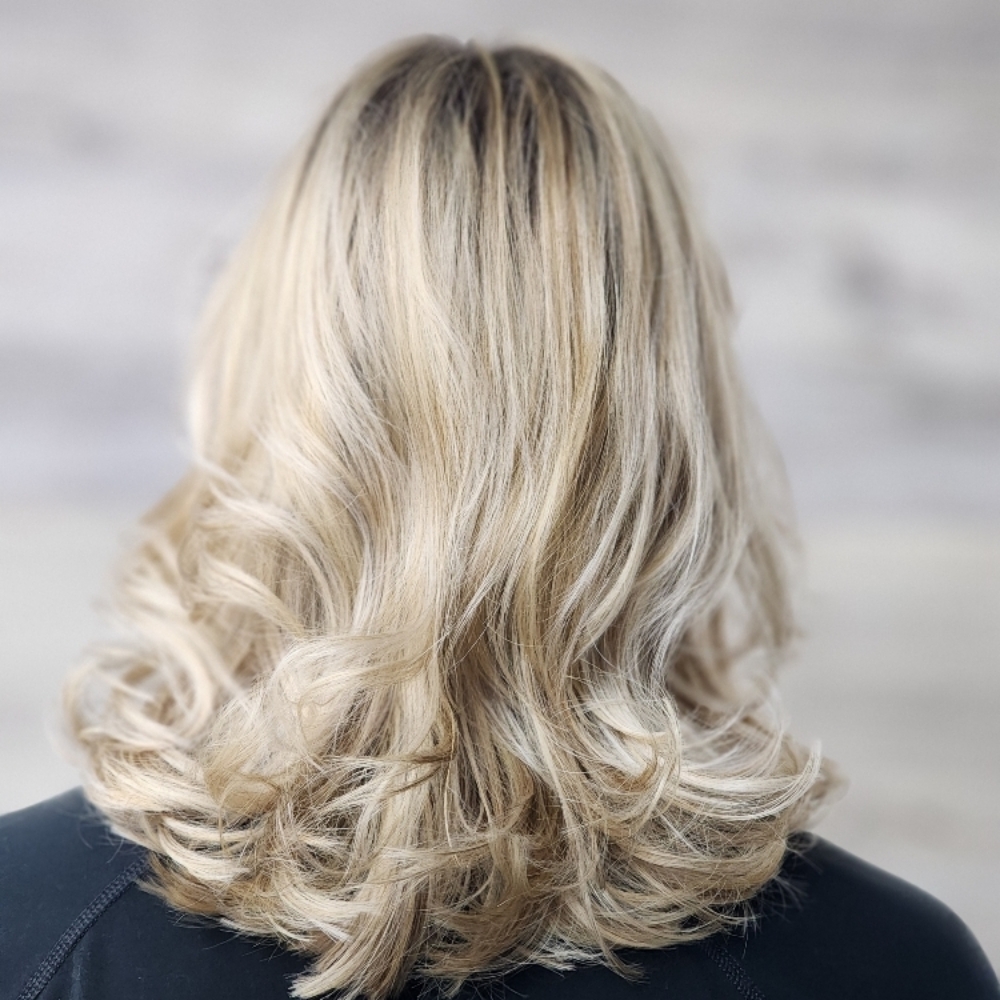 Hairline/Top Partial Highlight at MC & Co Salon in Antlers, OK