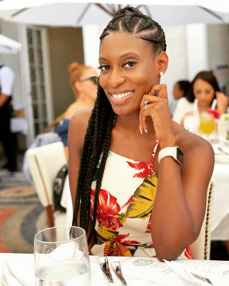 Large Feed-in Cornrows into Ponytail