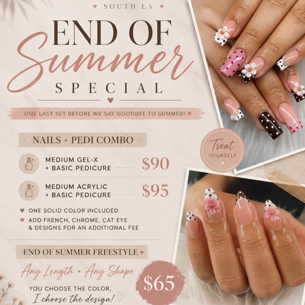End Of Sumer Sale at Nails By Ale in Los Angeles, CA