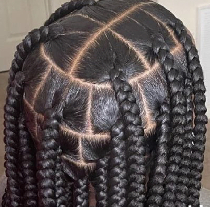 Large Knotless Box Braids