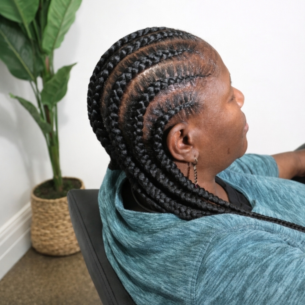 Feed-in Braids at Slayed by Younik in Malden, MA