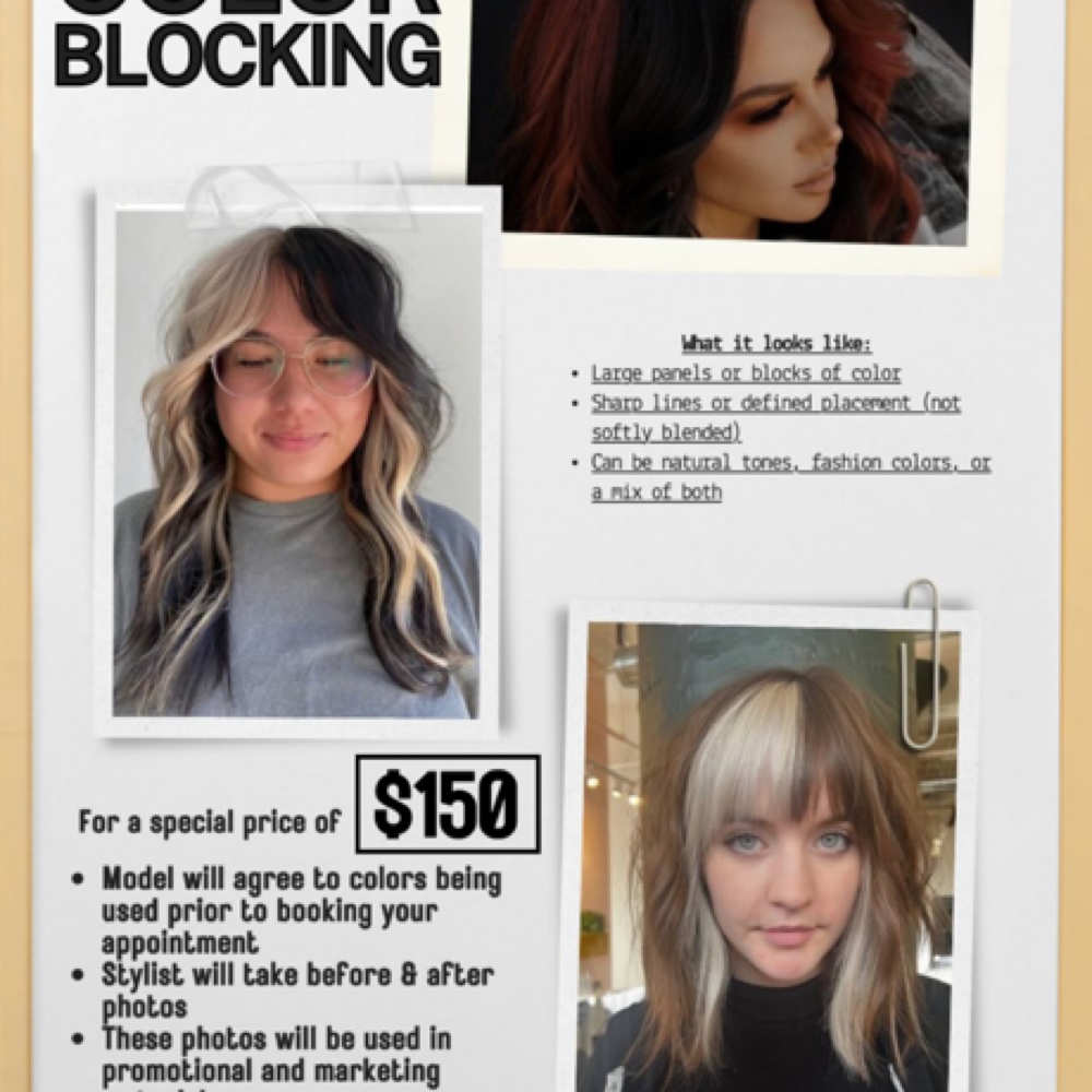 Color blocking model Call