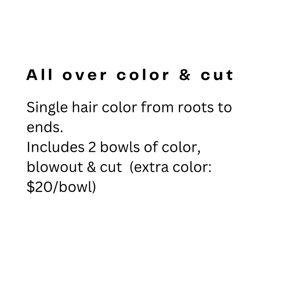 All Over Color & Cut