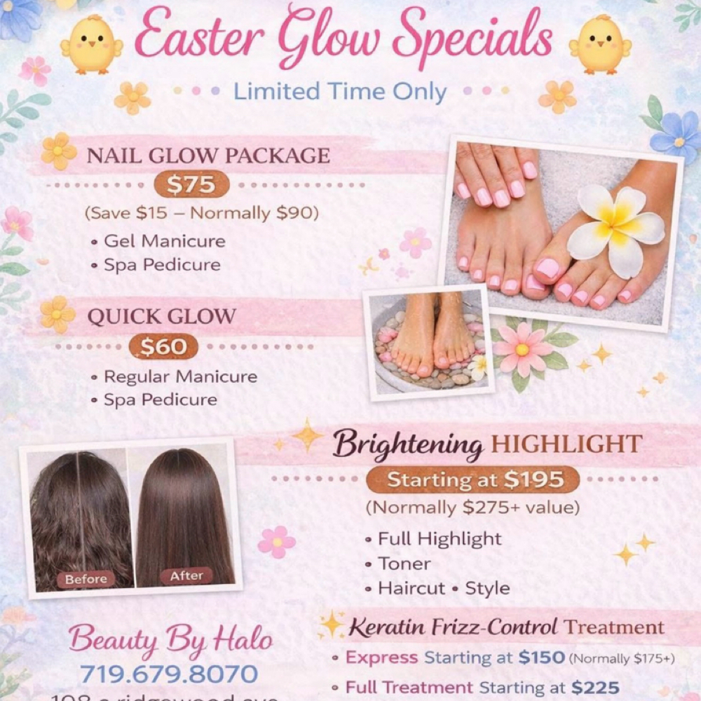 Easter April Specials at Beauty By Halo in Edgewater, FL