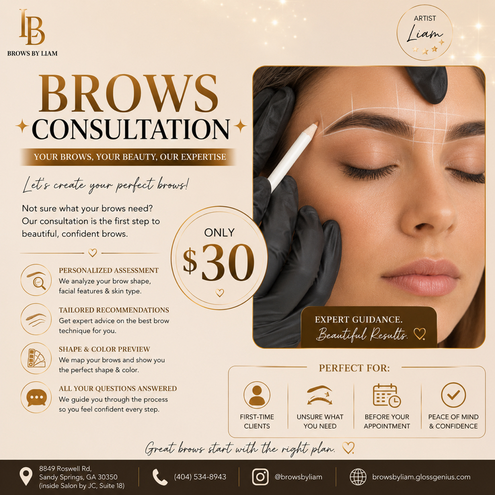 Brow Design Consultation at Liam Studio - Permanent Beauty in Sandy Spring, GA