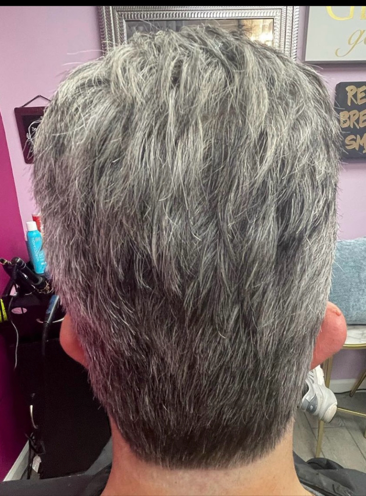 Gray Blending Partial Foil For Men