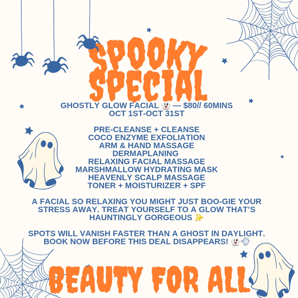October Special 1st-31st at Beauty For All in Chalmette, LA
