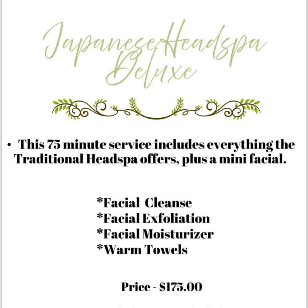 Japanese Headspa Deluxe at Japanese HeadSpa by Savannah at Allure Salon in Lumberton, NC