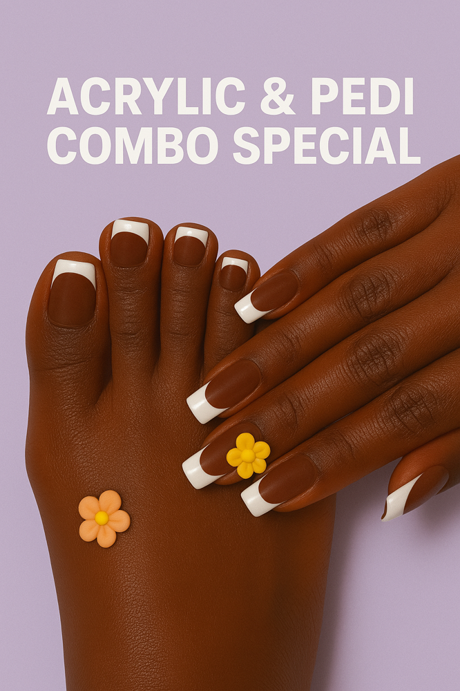 Acrylic/Gel-x Fullset & Pedicure