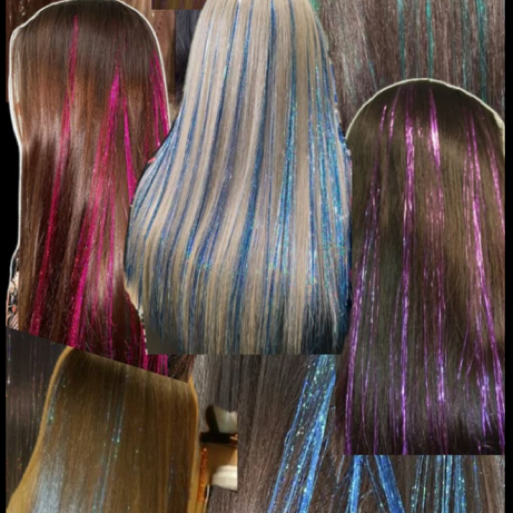 Beaded Hair Tinsel at The Lounge in Englewood, CO