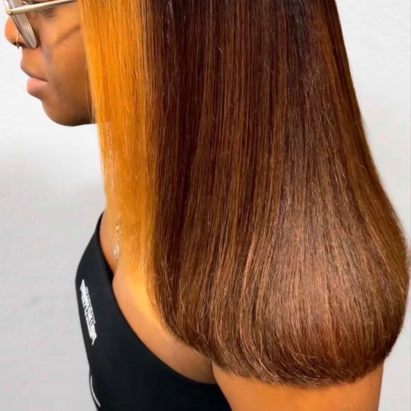 Money piece at KAAATWALK Hair Studio in Virginia Beach, VA