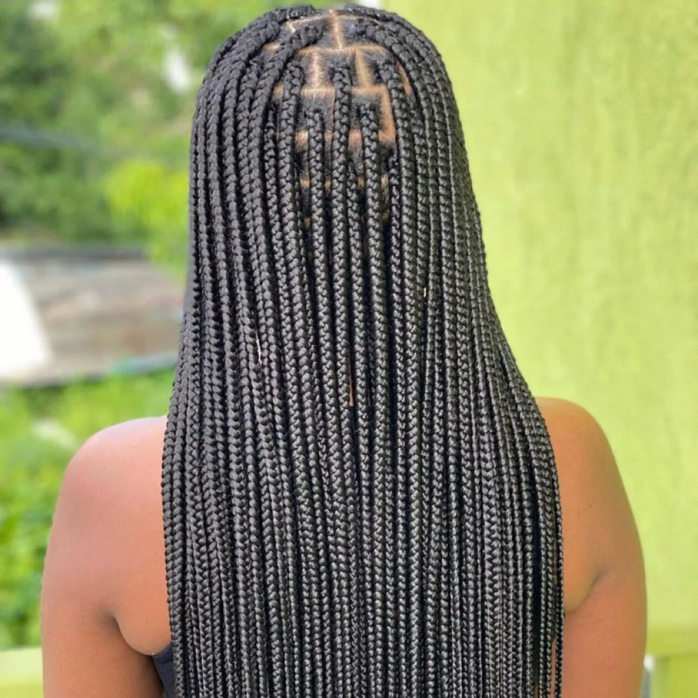 Box Braids W/ added Hair at Moèt’s Touch in Scotia, NY