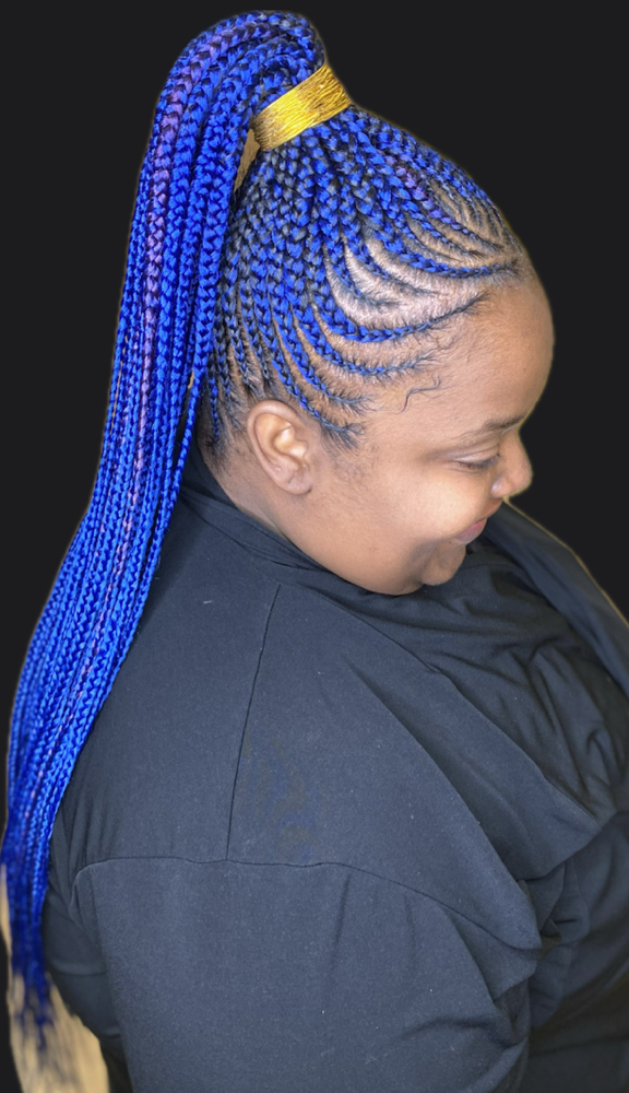 Braided Ponytail at The Kornrow Kollection in Decatur, GA
