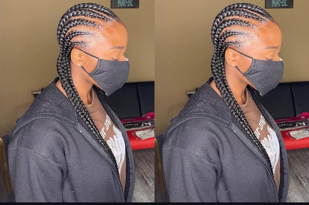 Six Straight Back Braids