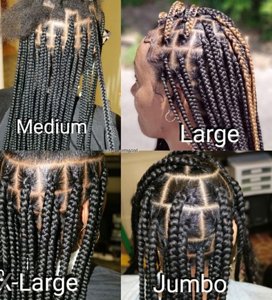 Full Head Of Box Braids