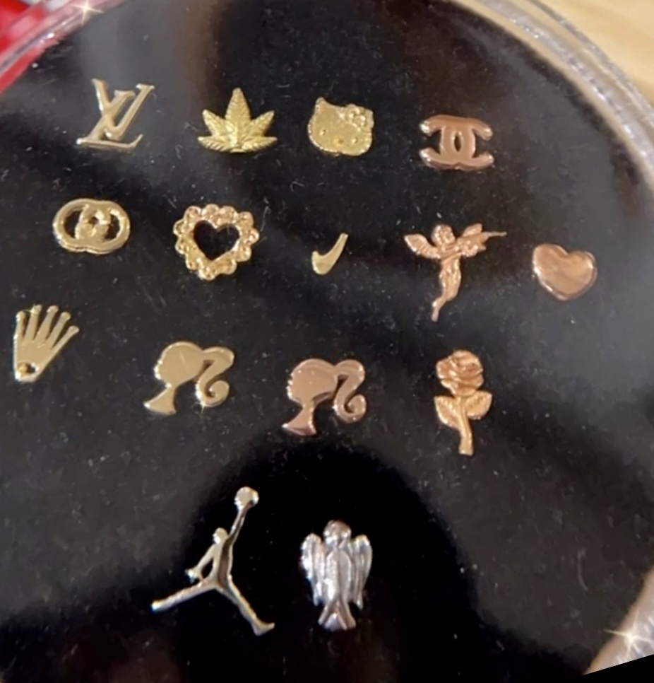 Gold Charm Tooth Gems