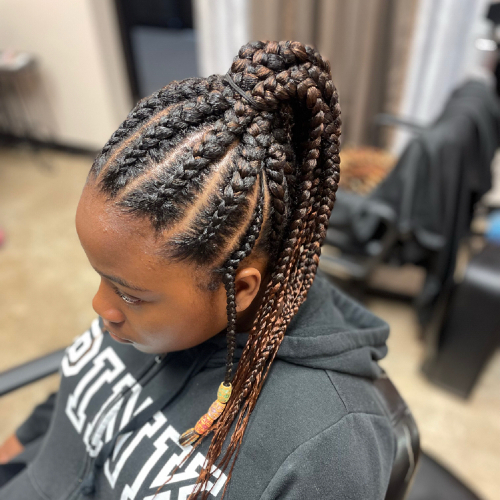 Basic Feed-in Cornrow at Hair By ElahVee in Omaha, NE