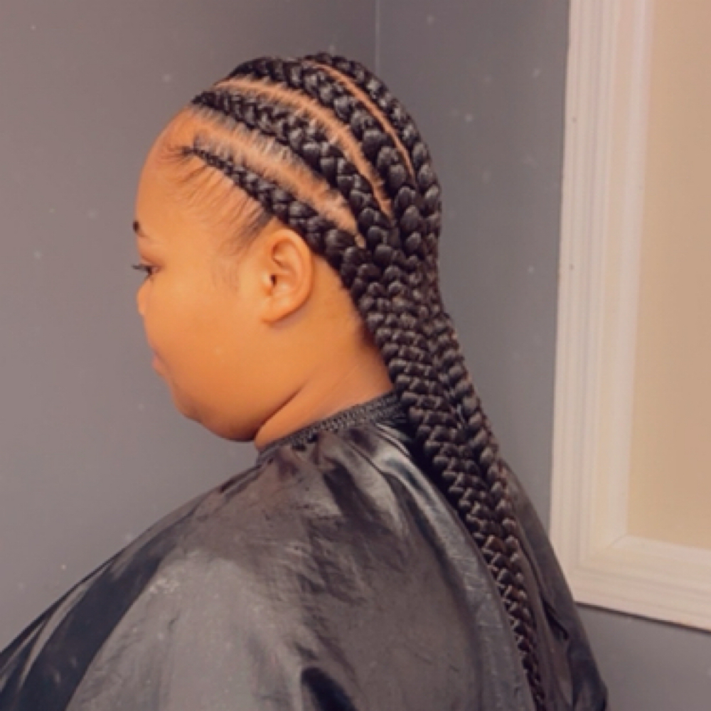 Feed in braids at Birds Braiding Boutique in Newnan, GA