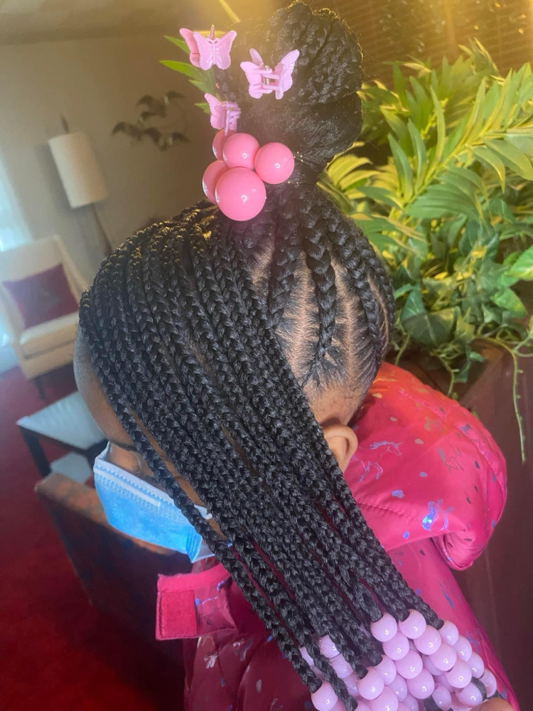 Kids Ponytail With Braided Bang at The Hairapist Experience in Mount morris, MI