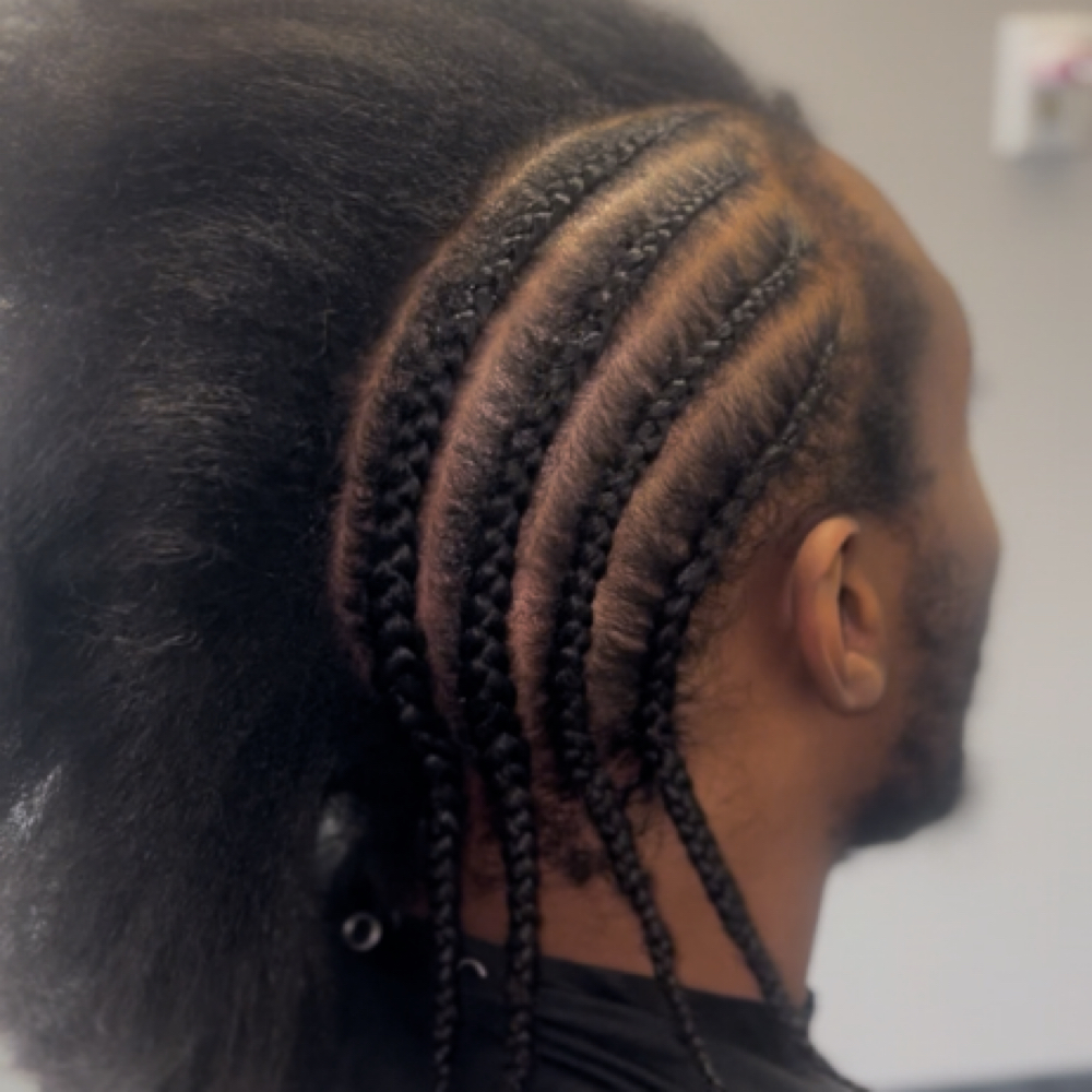 Men Straight Back Braids at Natural Locs and Braids in Columbia, SC