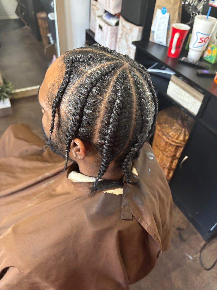 Men Short Hair Cornrows