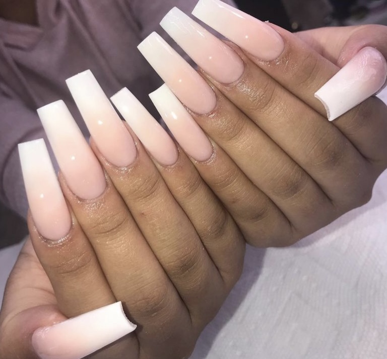 long- extra long ombre nails