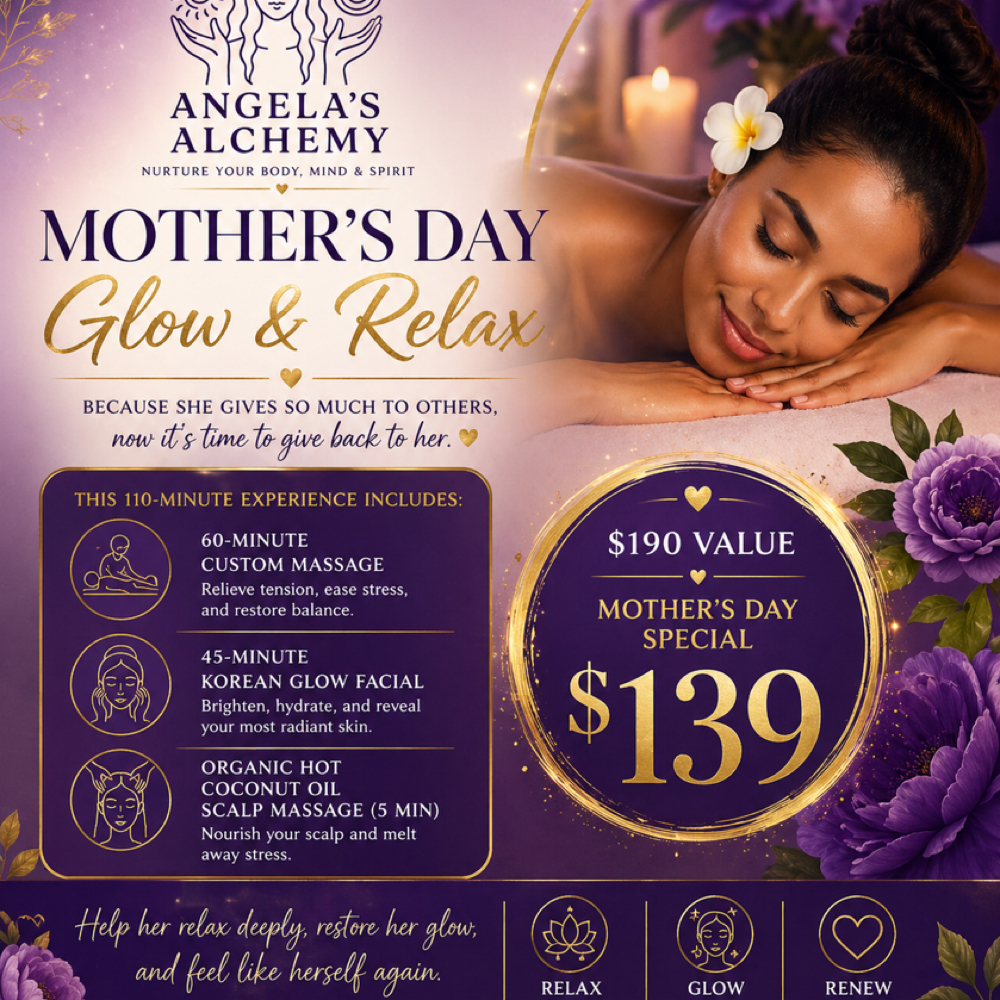 Mother’s Day Glow & Relax at Angela's Alchemy in Terrell, TX