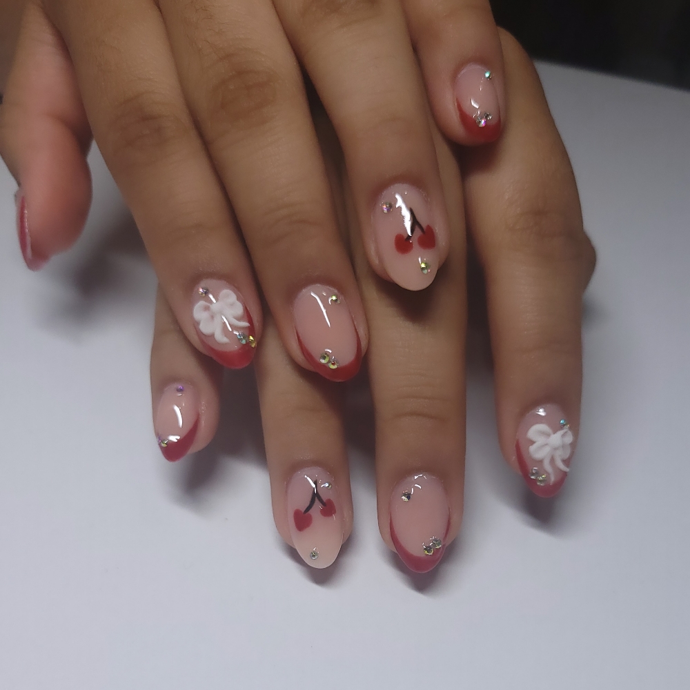 Short Acrylic Nails at Lux Beauty Bar in Nacogdoches, TX
