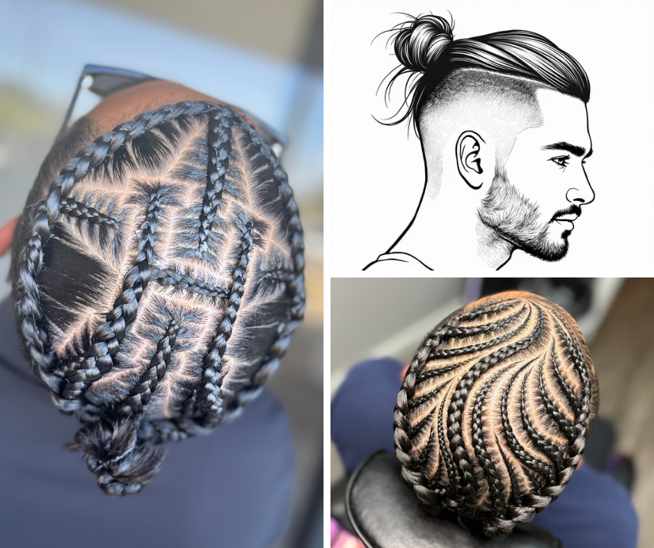 Special Design Man Bun Braids