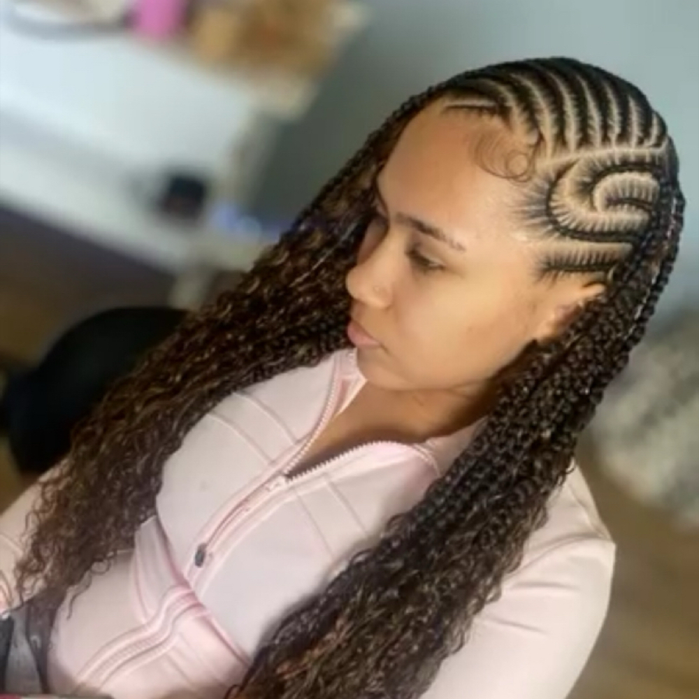 1/2 Boho Knotless W/ Freestyle at Don Allen's Hair Care Salon in Greenwood, IN