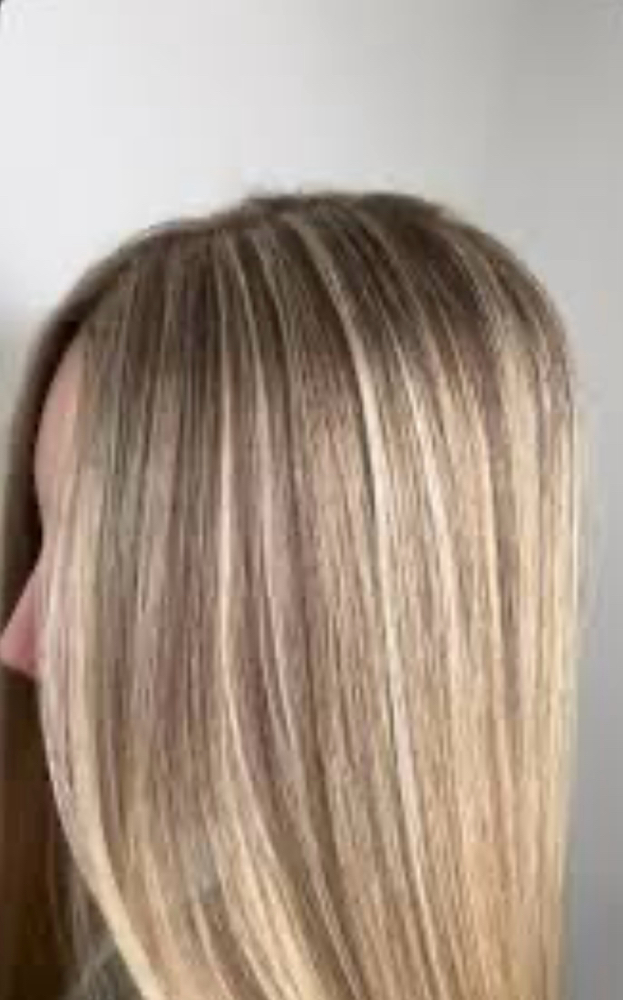Root Color Full Foil And Blowdry