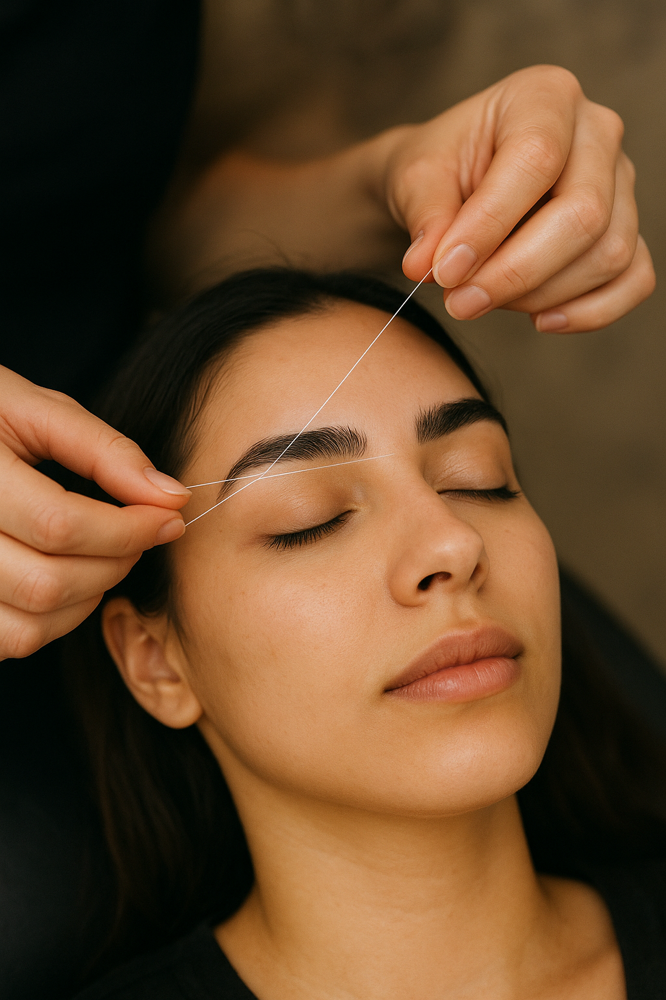 Threading at Sweet Touch Esthetics in Farmingdale, ME