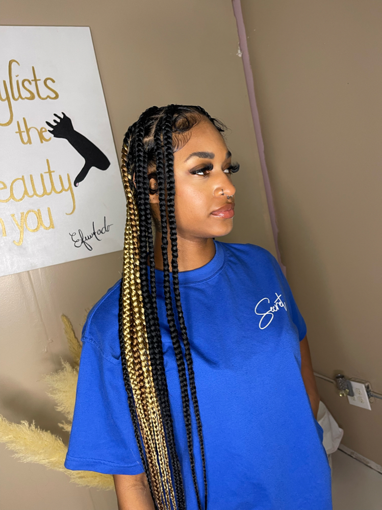 Large Knotless Braids